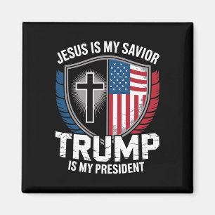 Aimant Jésus est mon sauveur Trump est mon président pro-