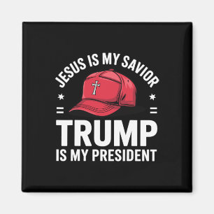 Aimant Jésus est mon sauveur Trump est mon président Reli