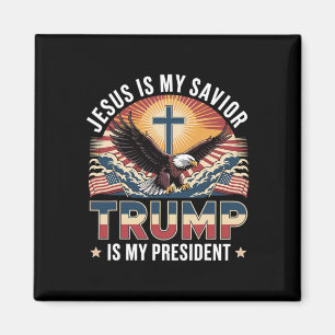 Aimant Jésus Est Mon Sauveur Trump Est Mon Président Reli