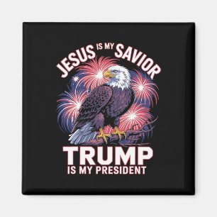 Aimant Jésus est mon sauveur Trump est mon président Reli