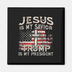 Aimant Jésus est mon sauveur Trump est mon président Trum