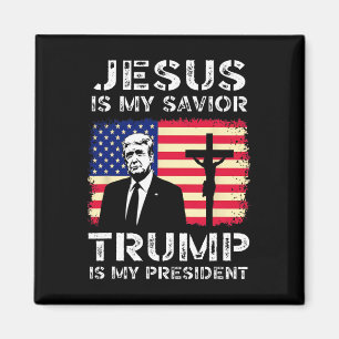 Aimant Jésus est mon sauveur Trump est mon président Trum