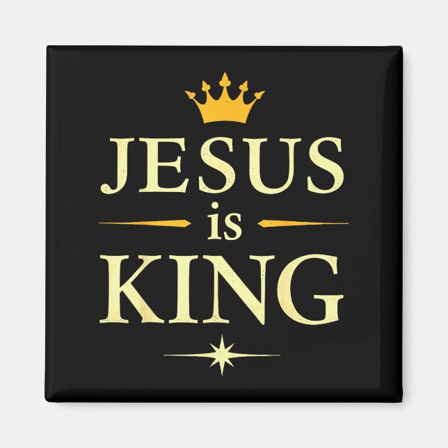 Aimant Jésus Est Roi _ Conception De Foi Chrétienne  (Devant)
