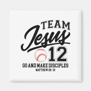 Aimant Jésus Et Équipe De Baseball Jésus Chrétien Matthie