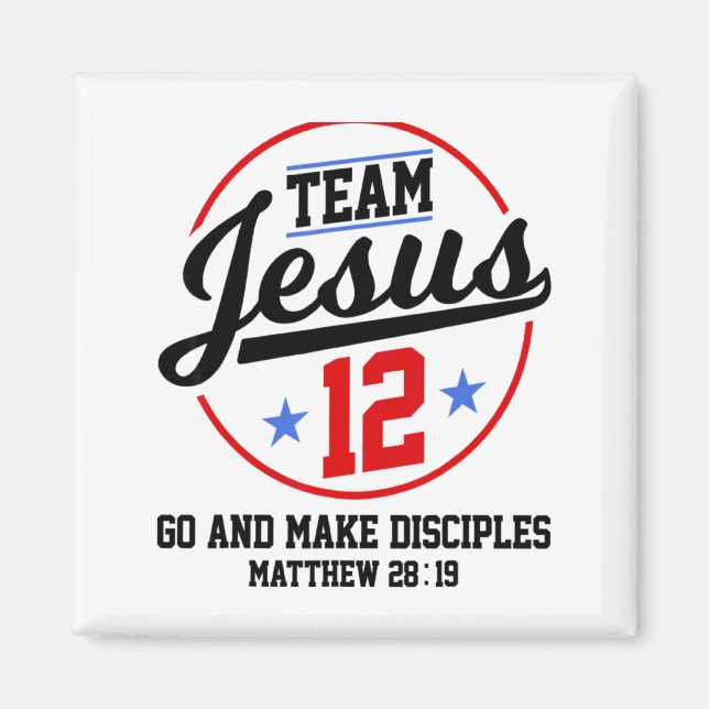 Aimant Jésus et Équipe de Baseball Jésus Christian Matthi (Devant)