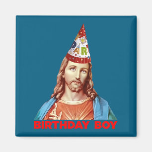 Aimant Jésus garçon d'anniversaire drôle chapeau de fête
