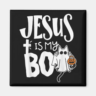 Aimant Jesus Is My Boo - Drôle Chat Éffrayant Christian H