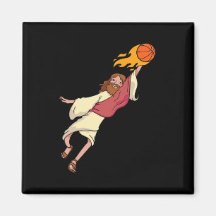 Aimant Jésus Jouant Au Basket