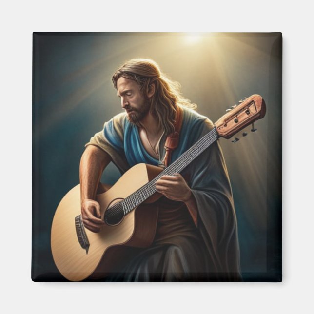 Aimant Jésus Jouant de la guitare (Devant)