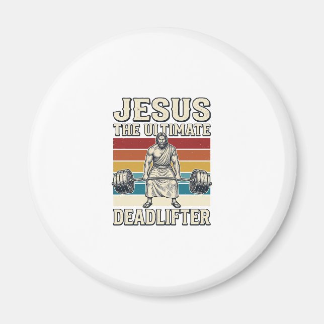 Aimant Jésus Le Levreur De Poids Ultime Design Vectoriel  (Devant)