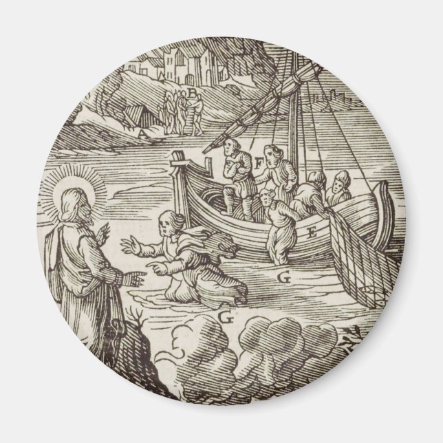 Aimant Jésus marchant sur l'eau (Devant)