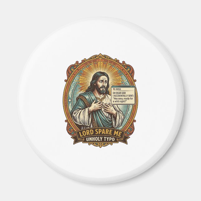 Aimant Jésus Mauvaise Message Autocorrect Patron Embarras (Devant)