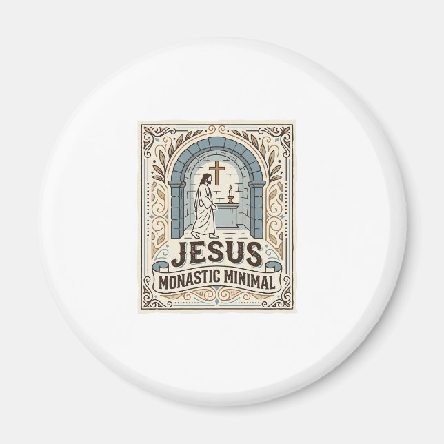 Aimant Jésus Monastique Minimal Jésus Monastique Minimal  (Devant)