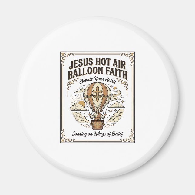 Aimant Jésus Montgolfière Foi Jésus Montgolfière  (Devant)