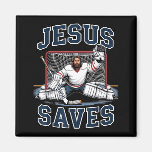 Aimant Jésus Sauve Équipe De Joueurs De Hockey Dieu Amate