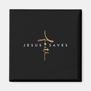 Aimant Jésus Sauve Foi Croix Christ Religieux Jésus Save