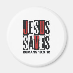 Aimant Jésus Sauve Romains 10_9 Chemise Vintage Chrétienn
