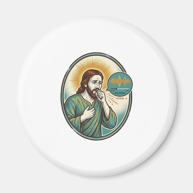 Aimant Jésus tousse au milieu d'un message audio vocal Te (Devant)