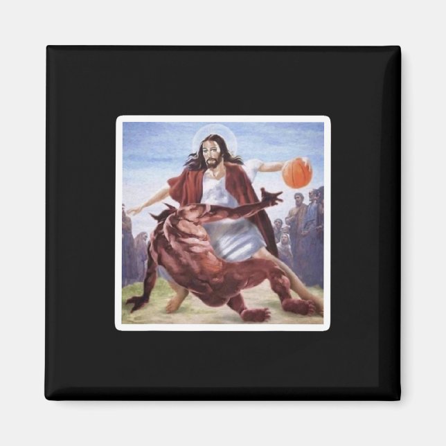 Aimant Jésus Traversant Satan Basketball (Devant)