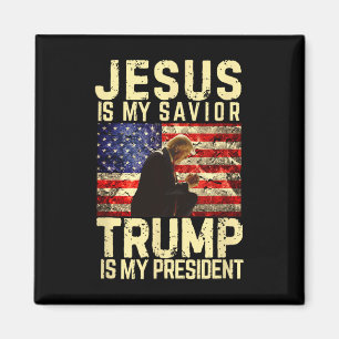 Aimant Jésus Trump Tee - Jésus Est Mon Seigneur Sauveur T