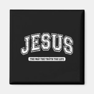Aimant Jésus Vintage Le Chemin La Vérité La Vie Design 