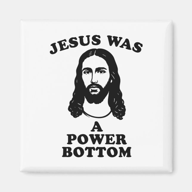 Aimant Jesus Was A Power Bottom Funny Pride Christmas Gag (Devant)