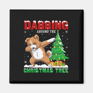 Aimant Jeter autour de l'arbre de Noël Zuchon Chien Noël