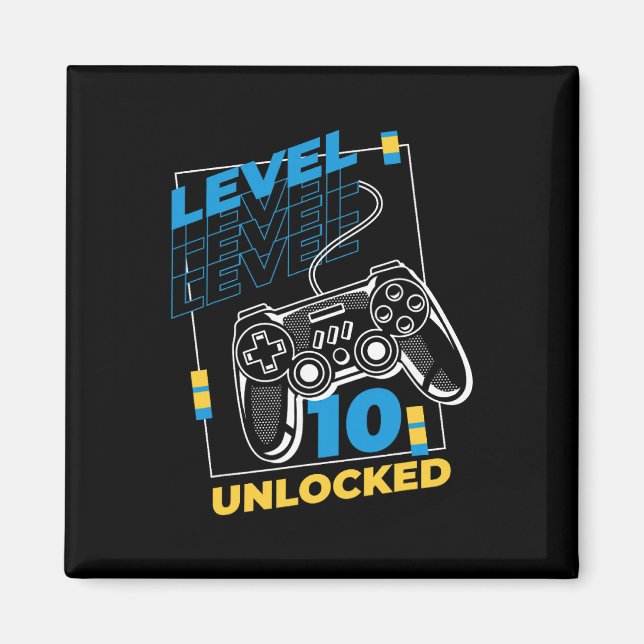 Aimant Jeu 10 ans Jeu 10e Anniversaire - Niveau 10 (Devant)