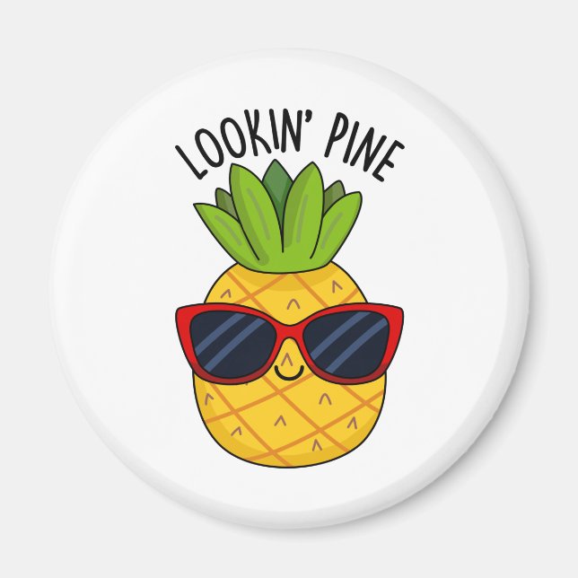 Aimant Jeu d'ananas drôle de pin à regarder (Devant)