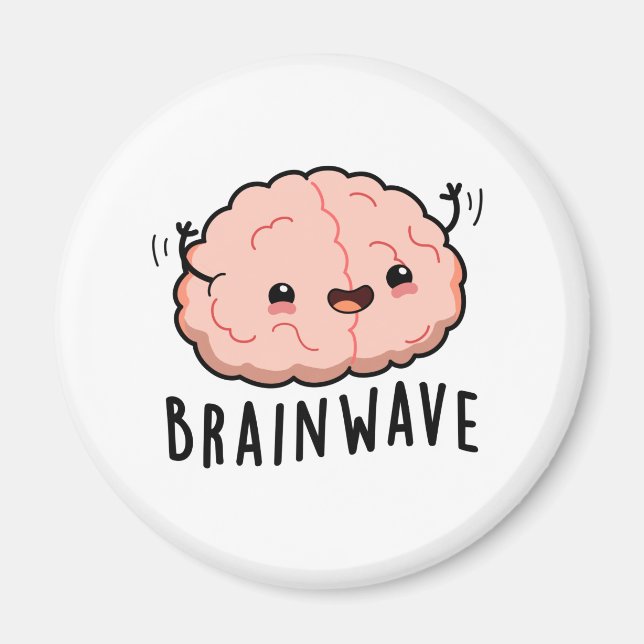 Aimant Jeu d'anatomie amusant de la vague cérébrale (Devant)