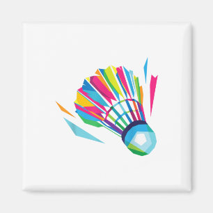 Aimant Jeu de badminton volant sport badminton pop art