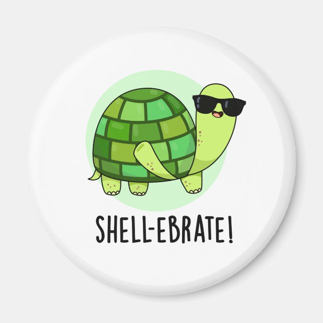 Aimant Jeu de coquille amusant Tortoise Animal Pun (Devant)
