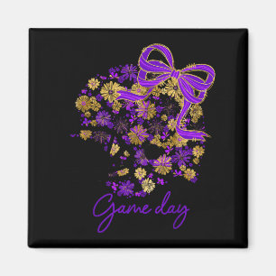 Aimant Jeu de football floral jour fifties équipe Srit vi