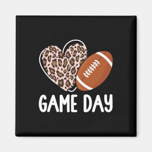 Aimant Jeu de football Jour femmes Leopard Cheetah Jeu Jo