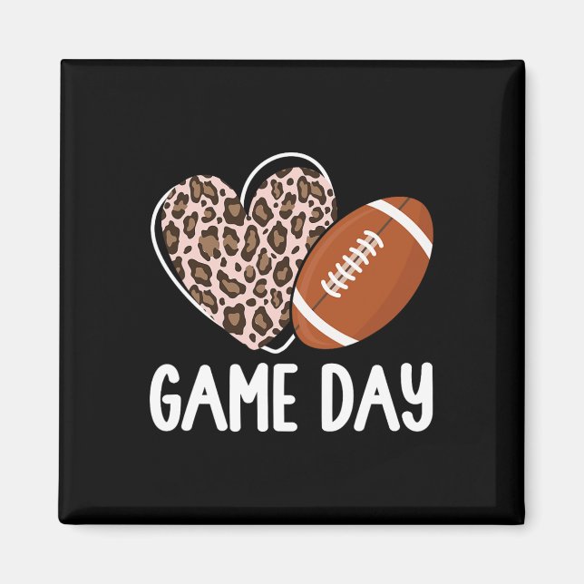 Aimant Jeu de football Jour femmes Leopard Cheetah Jeu Jo (Devant)