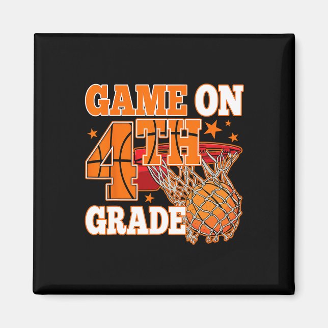 Aimant Jeu De Garçons Sur Basketball 4E Année Retour À L' (Devant)