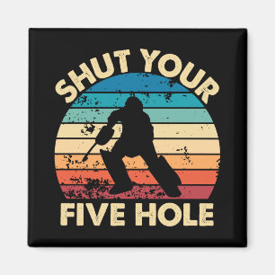 Aimant Jeu de Hockey sur glace Funny Fermez vos cinq trou