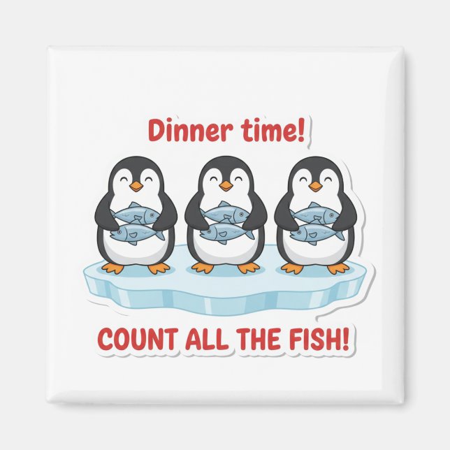 Aimant Jeu de maths pour compter les poissons au dîner de (Devant)