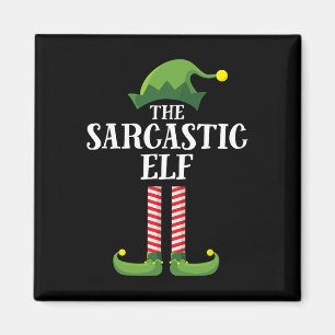 Aimant Jeu de Noël du groupe de famille jumelé Elf Sarcas