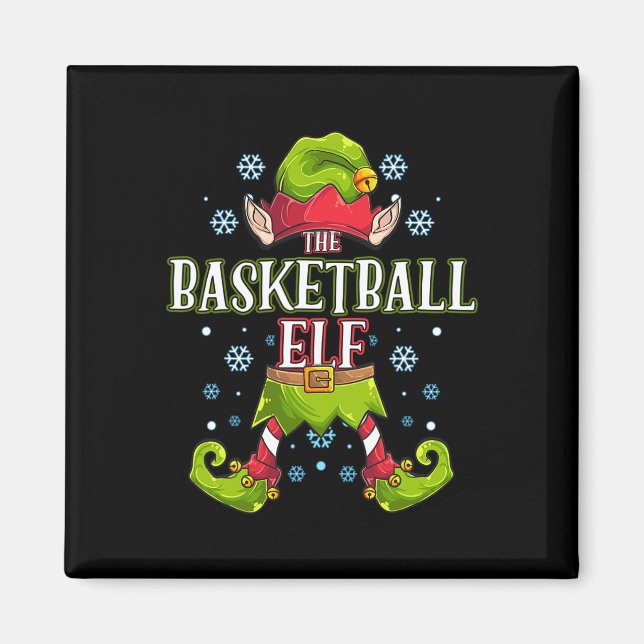 Aimant Jeu de Noël du groupe de jumelage des elfes de bas (Devant)