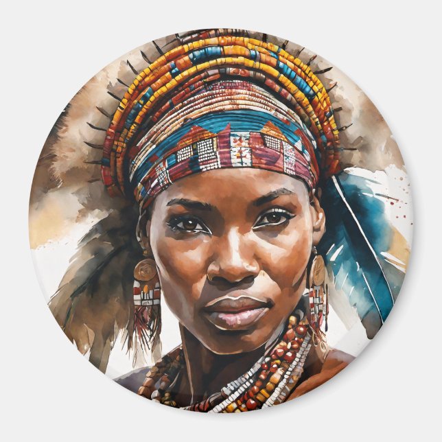 Aimant Jeu de peinture aquarelle, caractère hyper réalist (Devant)