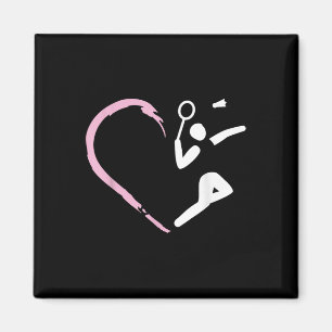 Aimant Jeu de raquette de sport Setback Fille Mignonne Ba
