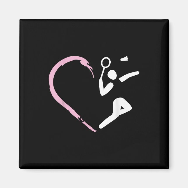 Aimant Jeu de raquette de sport Setback Fille Mignonne Ba (Devant)