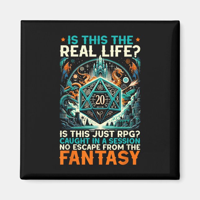 Aimant Jeu de rôle Rpg Master D20 Tabletop Drôle Rp (Devant)