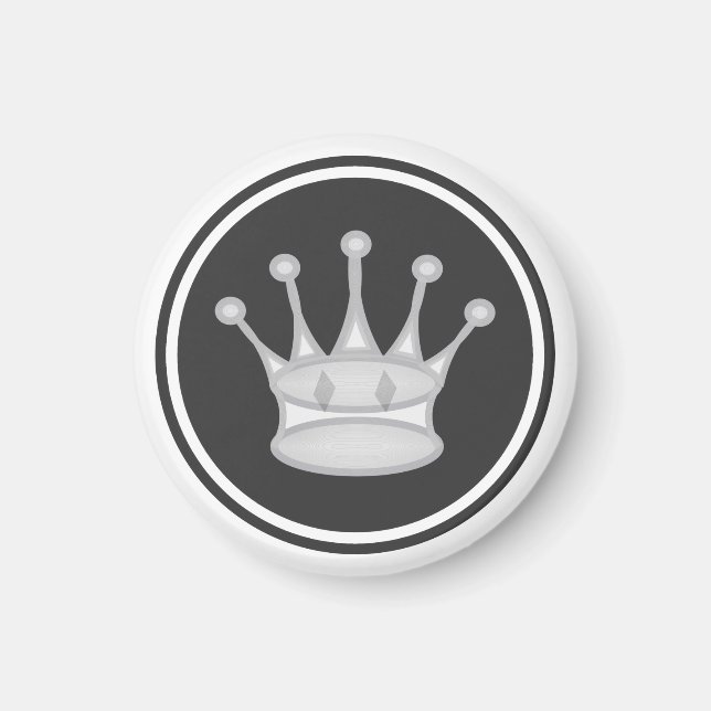 Aimant Jeu d'échecs Reine blanche (Devant)