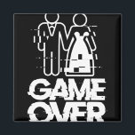 Aimant Jeu sur Glitch Bride Groom Drôle Mariage<br><div class="desc">Jeu sur Glitch Bride Groom Drôle Mariage</div>