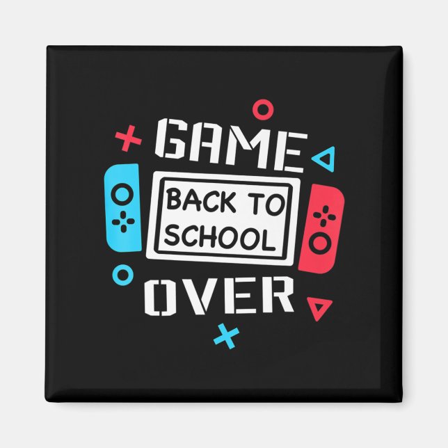 Aimant Jeu Sur Vidéo Jeu Jeu Joueur De Retour À L'École S (Devant)