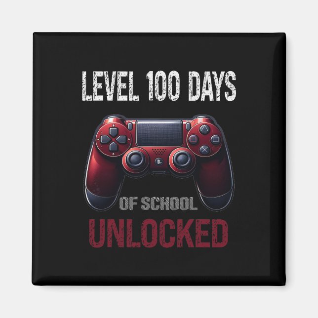 Aimant Jeu Vidéo 100 Jours Niveau École 100 Jours De L'Éc (Devant)