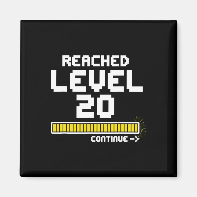 Aimant Jeu Vidéo 20e Anniversaire Chemise Cadeau Pour 20  (Devant)