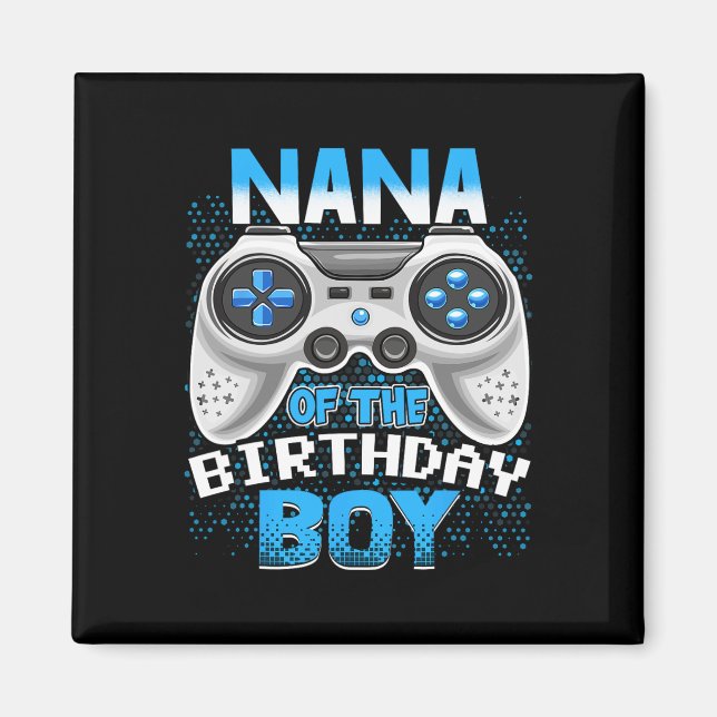 Aimant Jeu Vidéo Anniversaire Fête Nana Du Garçon Anniver (Devant)